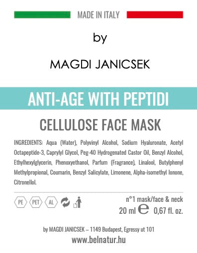 Peptides celluloz Face Mask by Janicsek Magdi